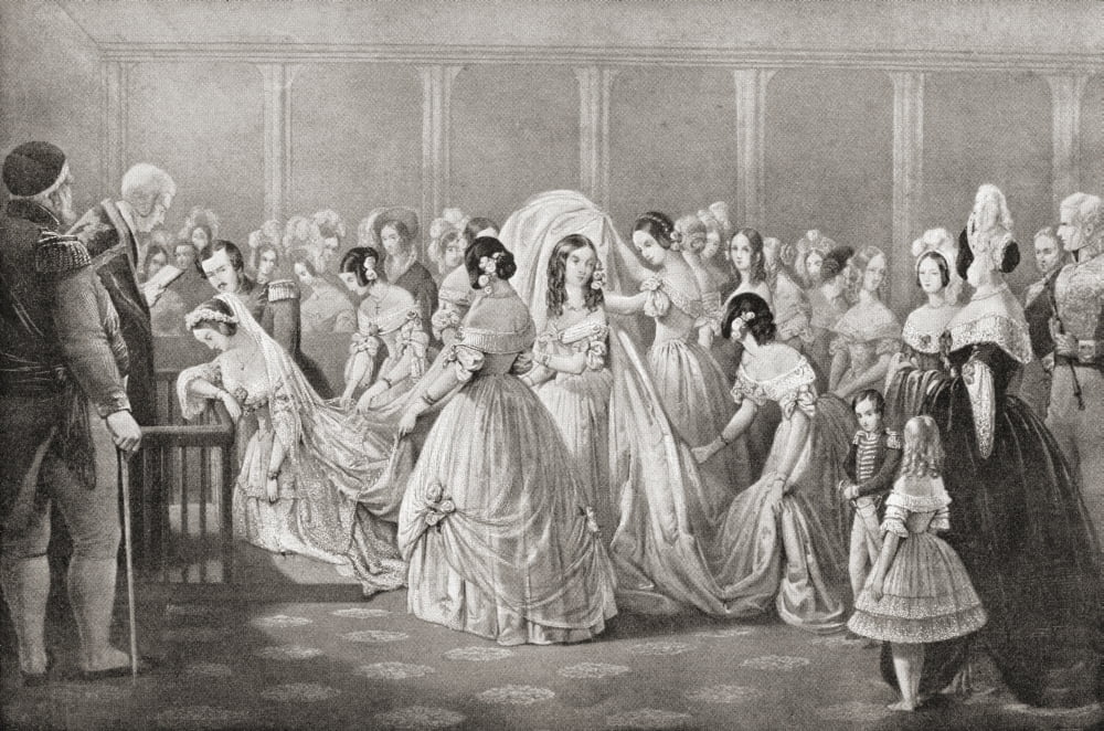The Wedding Of Queen Victoria And Prince Albert In 1840 From The Strand Magazine Published 1897 Canvas Art - Ken Welsh Design Pics (19 x 12)
