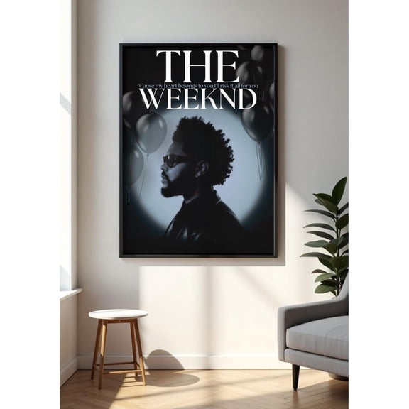 The Weeknd Music Poster Dark Aesthetic R&B Singer Print, Size 24x36 Unframed Poster