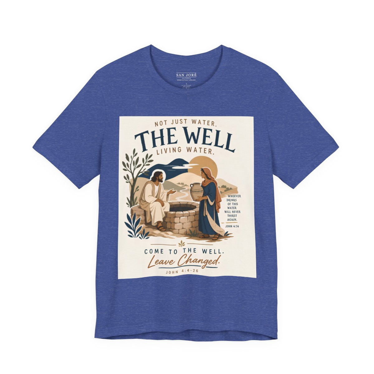 The Well Jesus and Samaritan Woman Tee | Biblical Scripture Shirt ...
