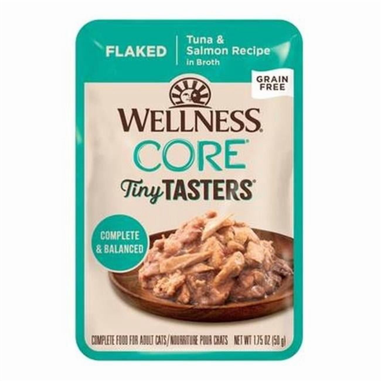 The Wellness Pet 635329 1.75 oz CORE Flaked Tuna & Salmon in Sauce Tiny Tasters Wet Cat Food - Pack of 12