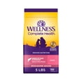 thumbnail image 1 of Wellness Complete Health Sensitive Skin and Stomach Dry Dog Food, Wholesome Grain Kibble, Natural, Chicken Free, Salmon and Rice Recipe, 5 lb Bag, 1 of 8