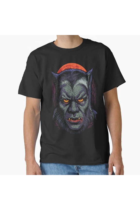 The Werewolf Curse Classic Horror Wolfman Lunar Retro Art Unisex T-Shirt, up to size 5XL
