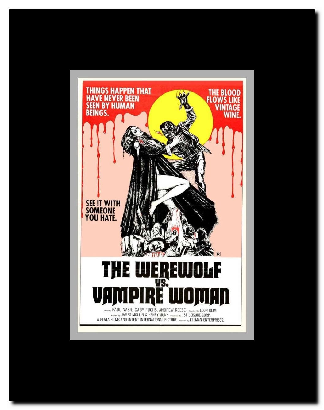 The Werewolf Versus Vampire Women Framed Movie Poster