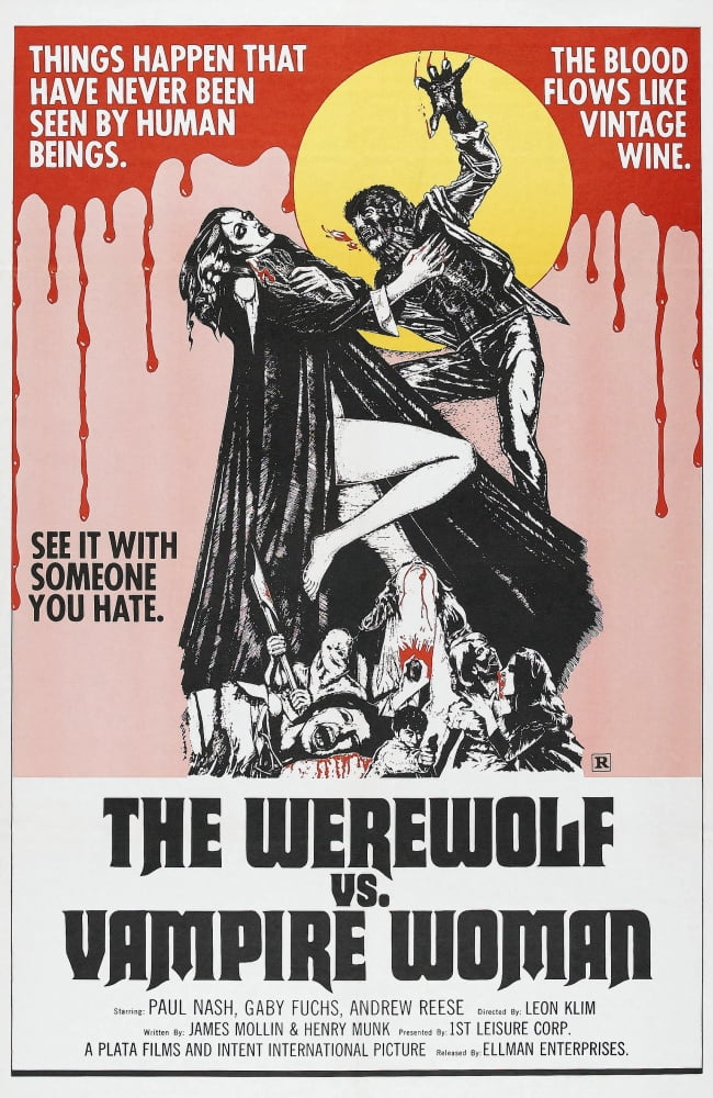 The Werewolf Vs Vampire Woman Canvas Art - (11 x 17)
