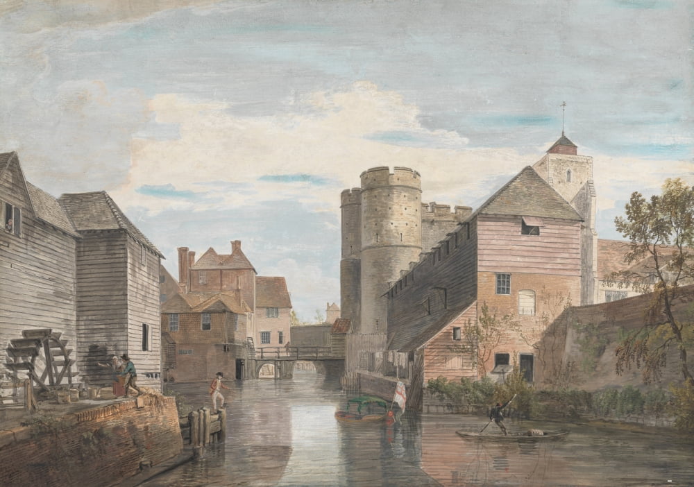 The West Gate Canterbury c1783 Canvas Art - Paul Sandby (18 x 24)