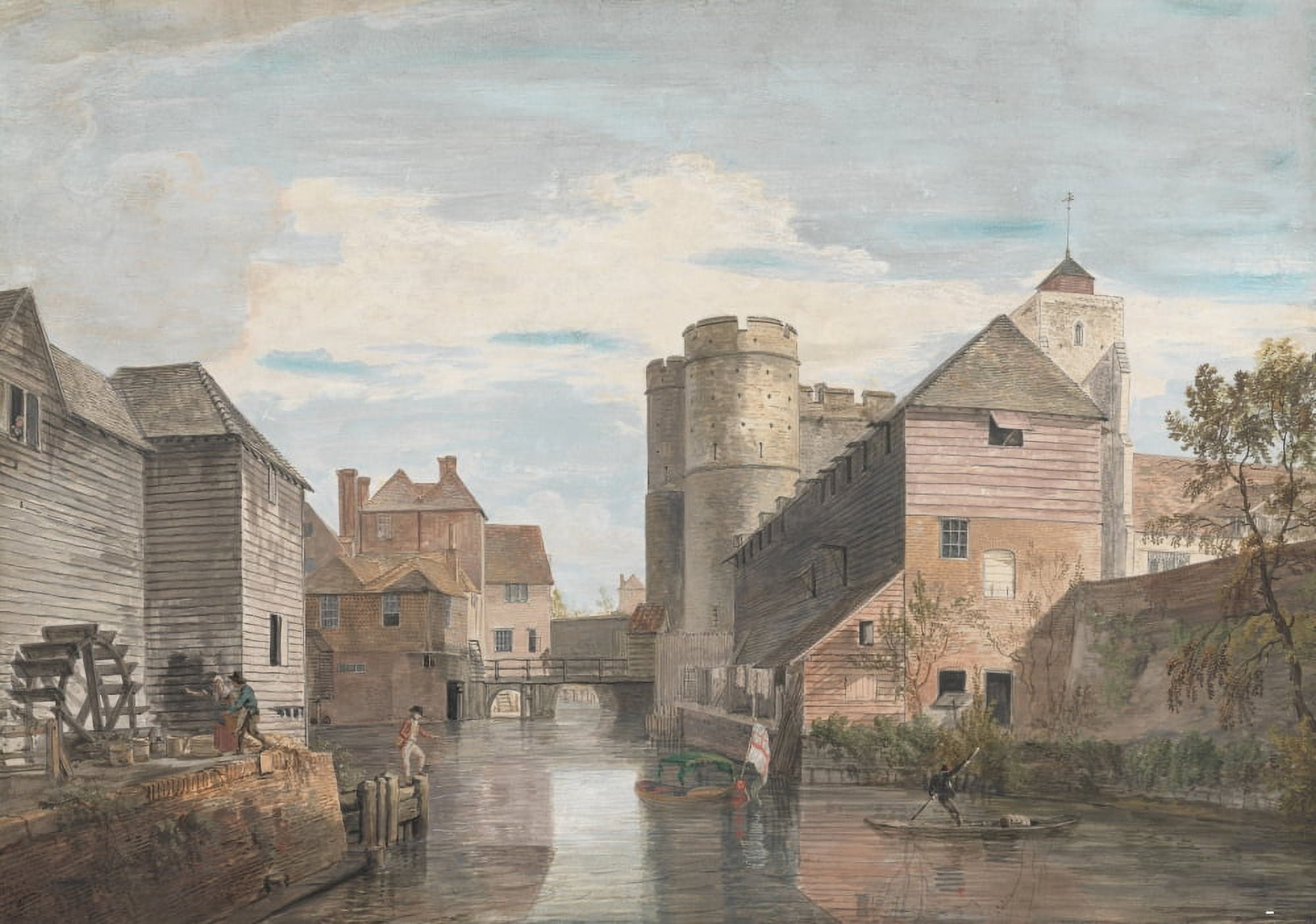The West Gate Canterbury c1783 Canvas Art - Paul Sandby (24 x 36)