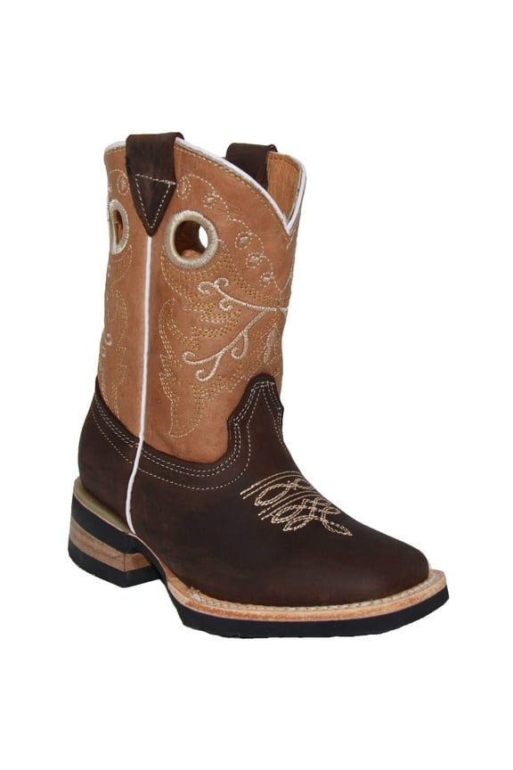 Kids Boys Western Leather Cowboy Boot (Toddler/ Little Kid)
