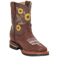 thumbnail image 1 of The Western Shops Kids Girl Floral Sunflower Embroidered Cowgirl Boot, 1 of 5