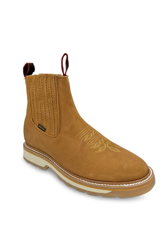 Leather Short Ankle Soft Toe Work Boot