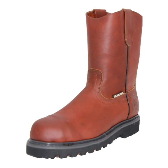 The Western Shops Men's 9" Pull-On Leather Steel Toe Work Boot