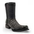 thumbnail image 1 of The Western Shops Men’s Caiman Print Cowboy Boot, Mid-Calf Leather Western Boot, Full Side Zipper, Square Toe, 1 of 5