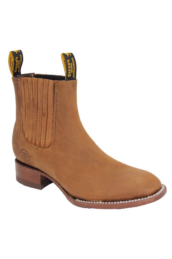 Men’s Cowboy Genuine Leather Short Ankle Western Rodeo Biker Boot