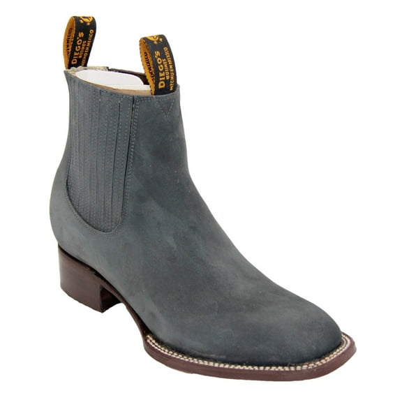 The Western Shops Men’s Cowboy Genuine Leather Short Ankle Western Rodeo Biker Boot