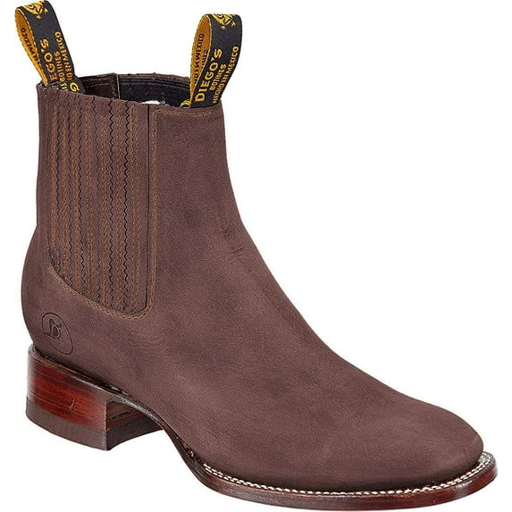 The Western Shops Men’s Cowboy Genuine Leather Short Ankle Western Rodeo Biker Boot