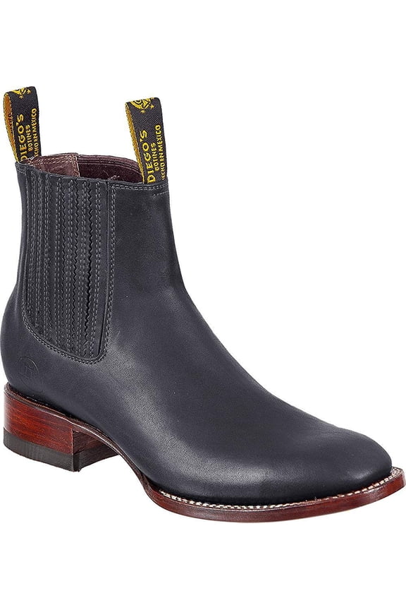 Men’s Cowboy Genuine Leather Short Ankle Western Rodeo Biker Boot