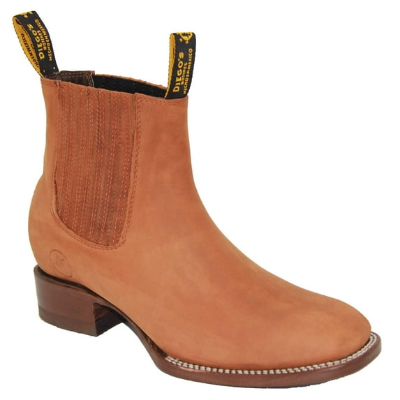 The Western Shops Men’s Cowboy Genuine Leather Short Ankle Western Rodeo Biker Boot