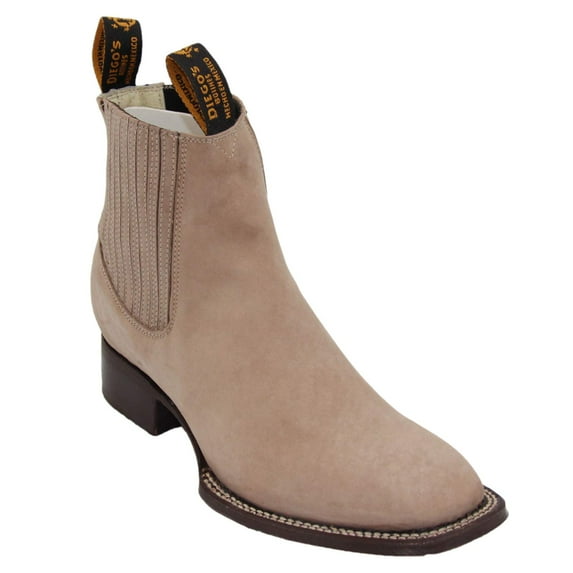 The Western Shops Men’s Cowboy Genuine Leather Short Ankle Western Rodeo Biker Boot