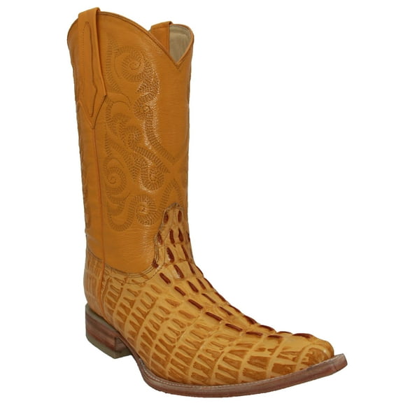 The Western Shops Men’s Crocodile Alligator Print Snip Toe Cowboy Boot 12 inch Shaft