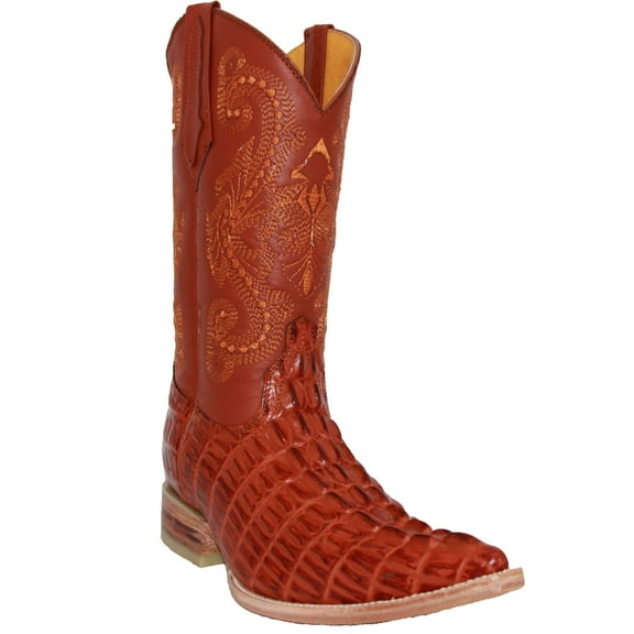 The Western Shops Men’s Crocodile Alligator Print Snip Toe Cowboy Boot 12 inch Shaft