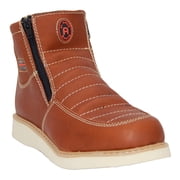 The Western Shops Mens Double Zipper Moc Leather Work Boot