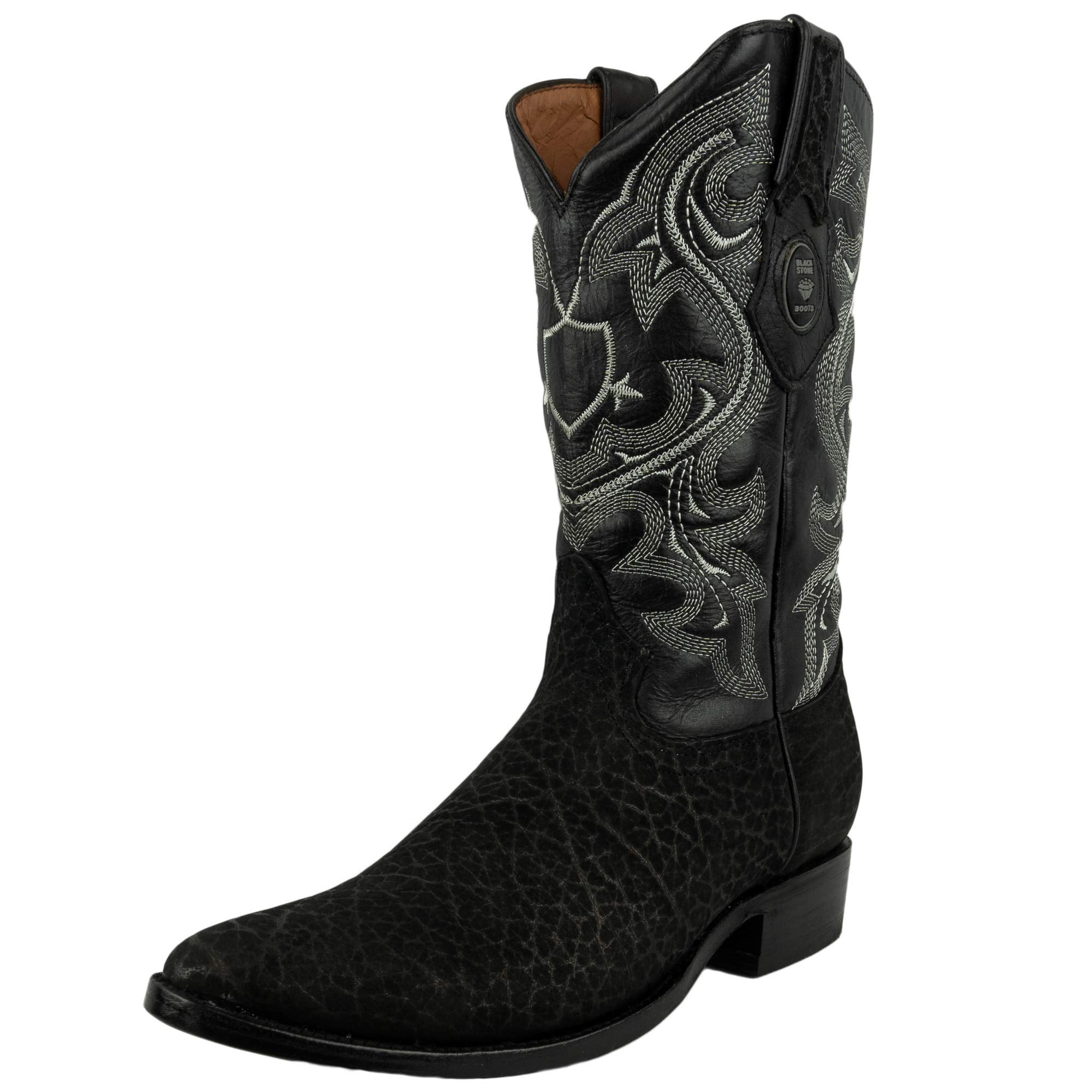 The Western Shops Men’s Genuine Leather Bull Neck J Toe Western Cowboy ...