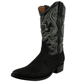 The Western Shops Men s Leather Ostrich Quill Print Cowboy J Toe Boot Walmart