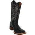 thumbnail image 1 of The Western Shops Men’s Genuine Leather Quill Ostrich Print Western Cowboy Square Toe Rodeo Boots, 1 of 3