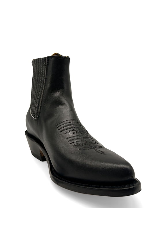 Men's Genuine Leather Short Ankle Cowboy, Charro Botin