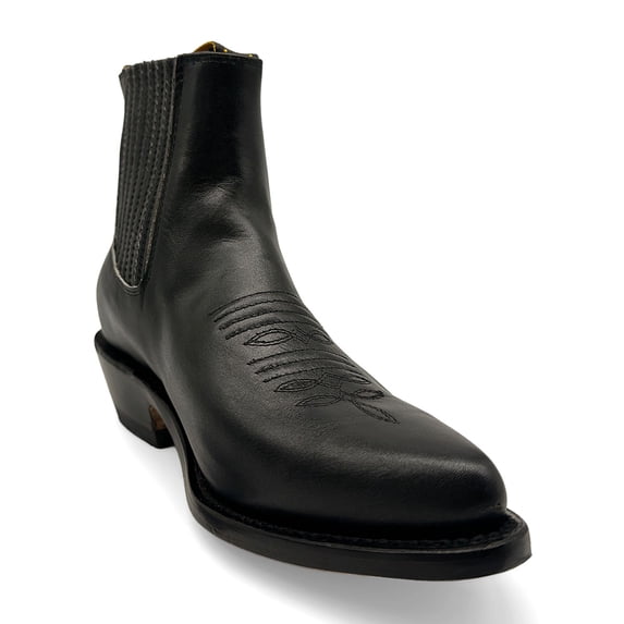 The Western Shops Men's Genuine Leather Short Ankle Cowboy, Charro Botin