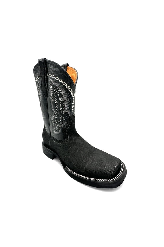 Men’s Leather Cow Hair Western Cowboy Boots