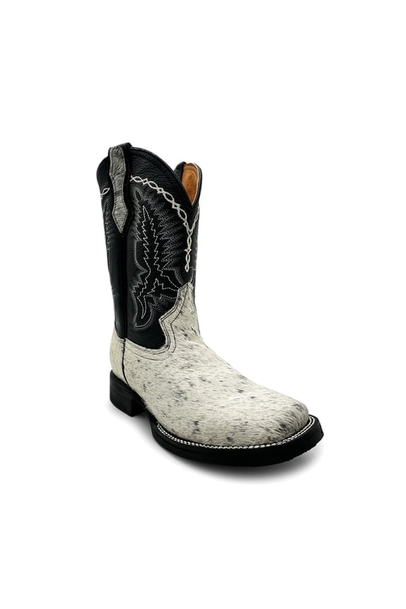 Men’s Leather Cow Hair Western Cowboy Boots