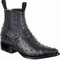 thumbnail image 1 of The Western Shops Men’s Leather Cowboy Ostrich Quill Print Short Ankle J Toe Boot, 1 of 1