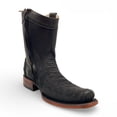 thumbnail image 1 of The Western Shops Men's Leather Mid-Calf Boots, Square Toe with Python Print, Full Side Zipper, Leather Sole, 1 of 5