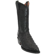 The Western Shops Men s Leather Ostrich Quill Print Cowboy J Toe Boot