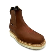 Western Shops Men's Leather Ankle Work Boots, Lightweight, Pull-On Style, Square Toe