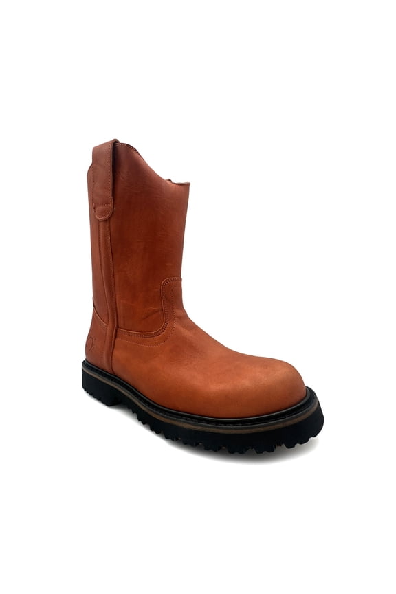 Men's Pull on Leather Heavy Duty Work Boot