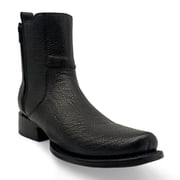 The Western Shops Men's Bovine Leather Western Boots Square Toe with Side Zipper