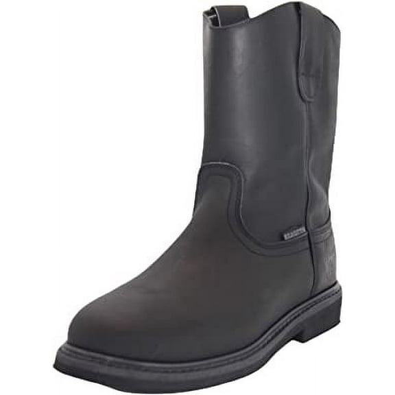 The Western Shops Mens Pull-On Leather Soft Toe Work Boot