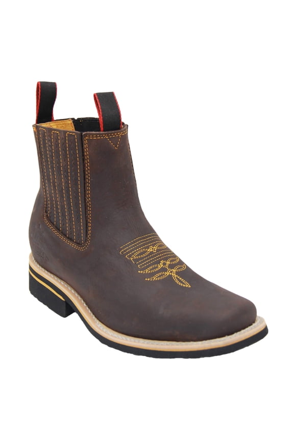 Mens Short Ankle Western Rodeo Cowboy Boots