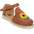 thumbnail image 1 of The Western Shops Mexican Leather Women’s Huarache Sunflower Sandals, 1 of 4