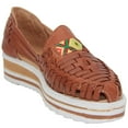 thumbnail image 1 of The Western Shops Women’s Leather Platform Wedge Sandal, Mexican Womens Huarache Sandal, 1 of 4
