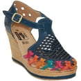 thumbnail image 1 of The Western Shops Womens Leather Mexican Huarache Sandal, Wedge Platform Sandals, 1 of 5