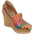 thumbnail image 1 of The Western Shops Womens Leather Mexican Huarache Sandal, Wedge Platform Sandals, 1 of 5