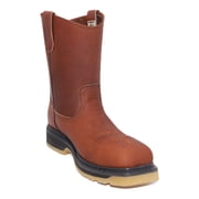 The Western Shos Mens Leather 9" Pull-On Steel Toe, Double Density Sole