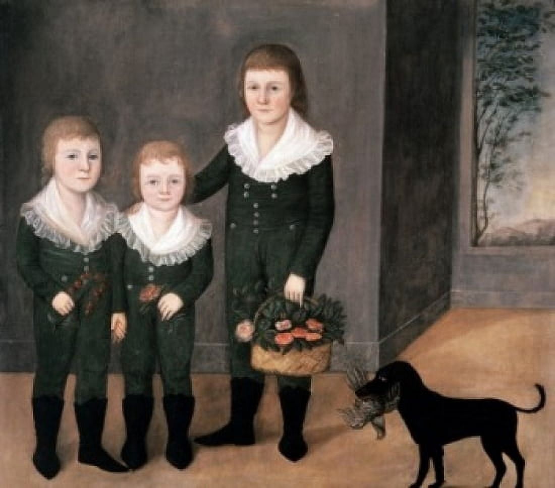 The Westwood Children c 1807 Joshua Johnson (National Gallery of Art) Washington DC Canvas Art - Joshua Johnson (24 x 36)