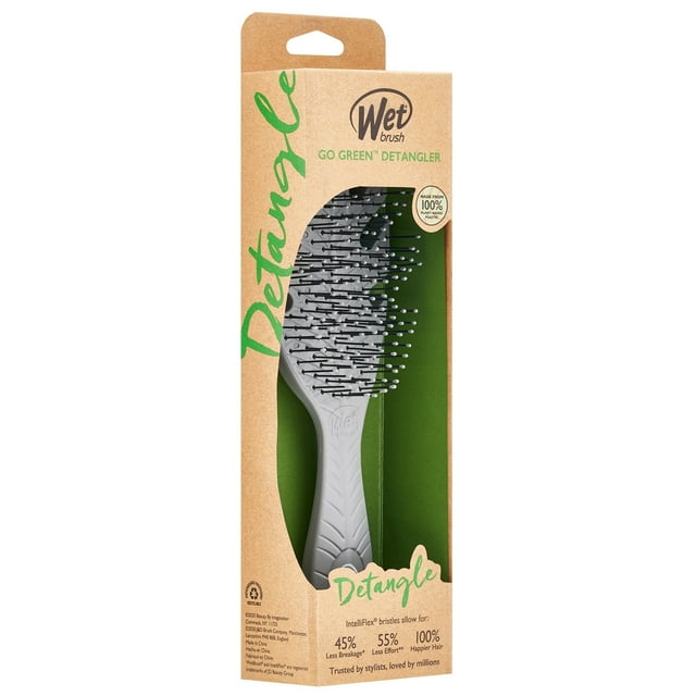 The Wet Brush Go Green Dtangler Hair Brush Grey