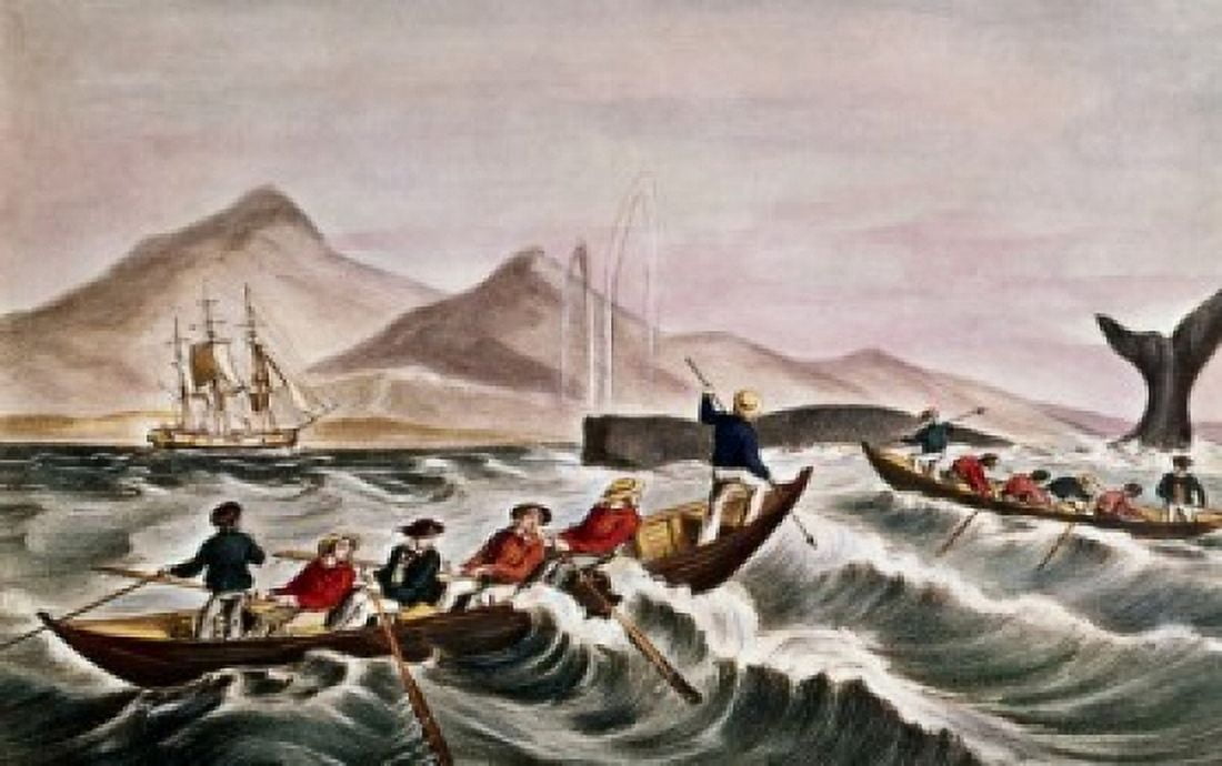 The Whale Fishery Layin On Currier & Ives (Active 1857-1907 American) Canvas Art - Currier & Ives (18 x 24)