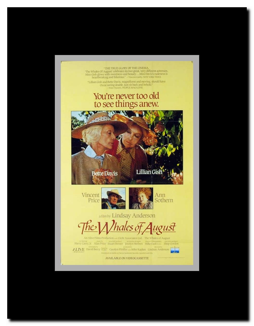 The Whales of August Framed Movie Poster