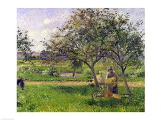 The Wheelbarrow Orchard c1881 Canvas Art - Camille Pissarro (24 x 18)