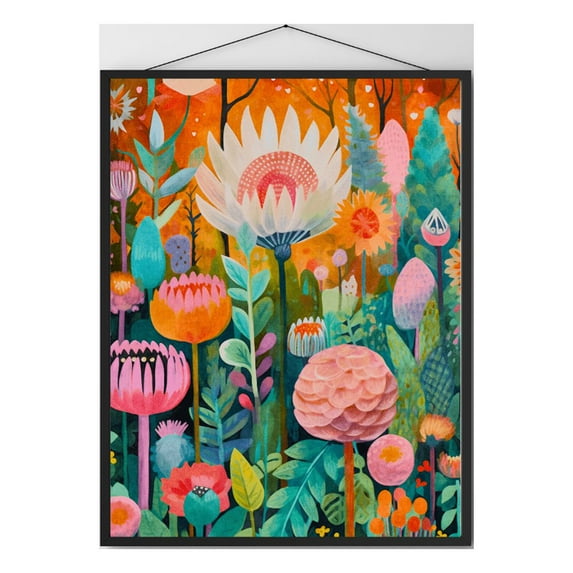 The Whimsical Garden Path - Enchanting Whimsical Gardens Canvas & Poster Prints - Enhance Your Living Space
